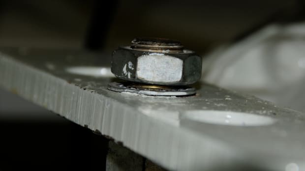 Loose motor mount locking nuts are especially common. Avoid using star (shown above), or split lock washers, instead rely on self- locking nuts or cam-style washers.
