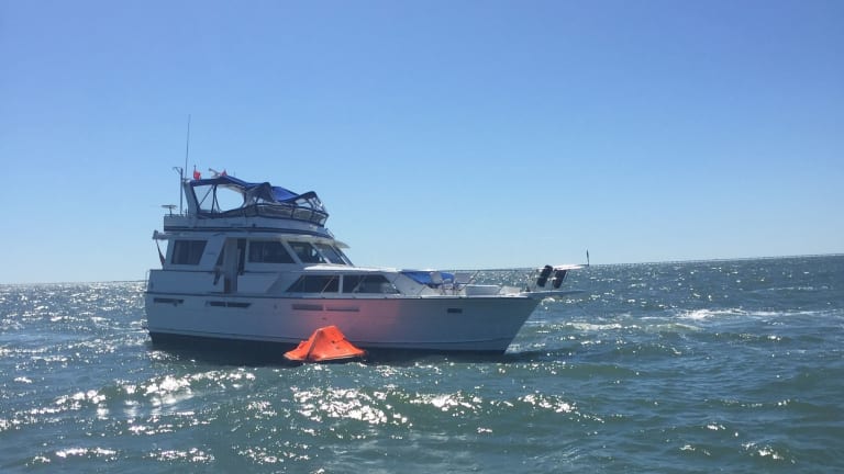 US Coast Guard Saves Two from Burning Yacht near Fisherman's Island, VA