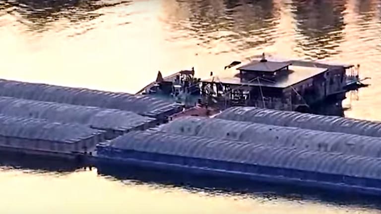 Sleeping Crewman To Blame in Giant Barge Crash That Wiped Out Ohio River Yacht Club, Coast Guard Says (Video)