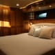 Master stateroom aboard the Marlow 49 Explorer.