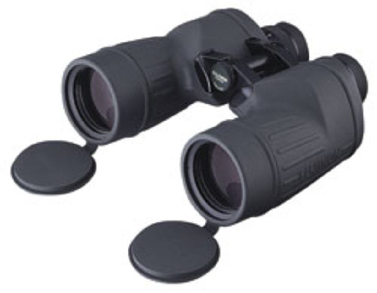 A prime tool of the navigator’s trade: a well-made set of 7 x 50 binoculars, kept prefocused and ready go.