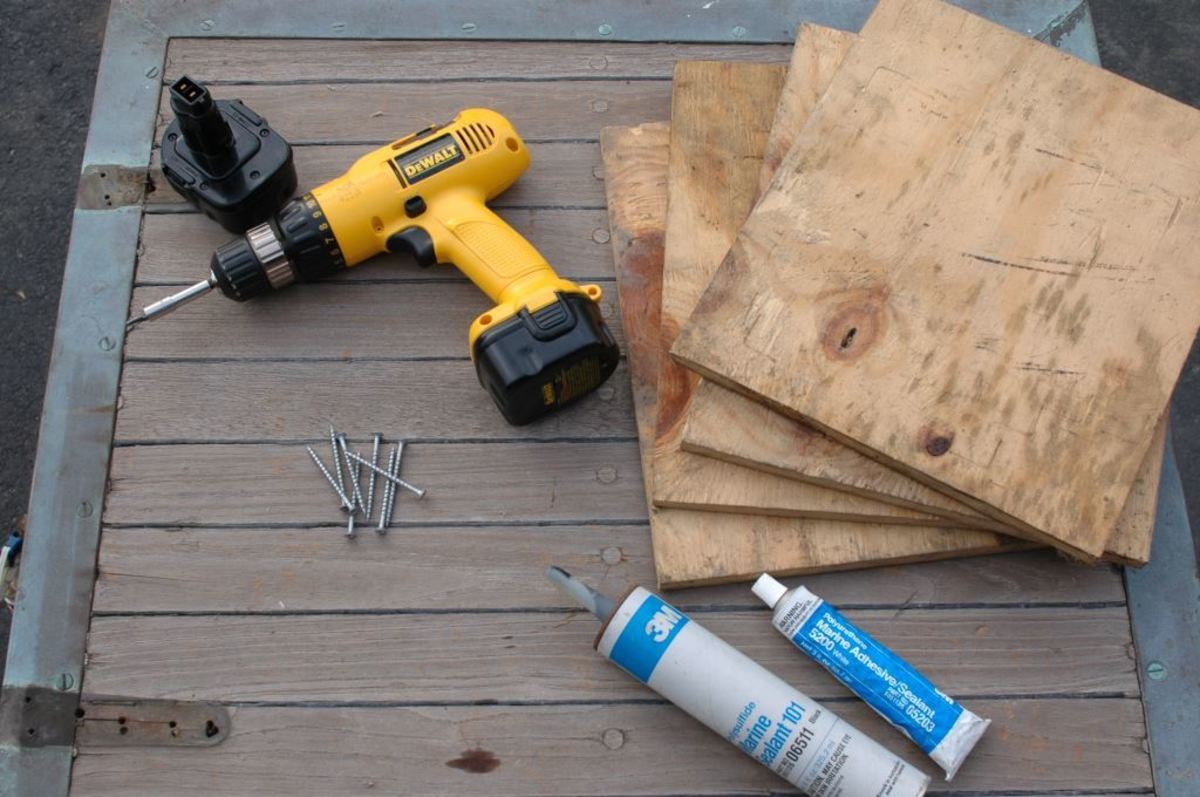 Your damage control locker should be stocked with the right tools to effect rapid repairs, including wood patches, sealant, fasteners and a cordless drill driver.