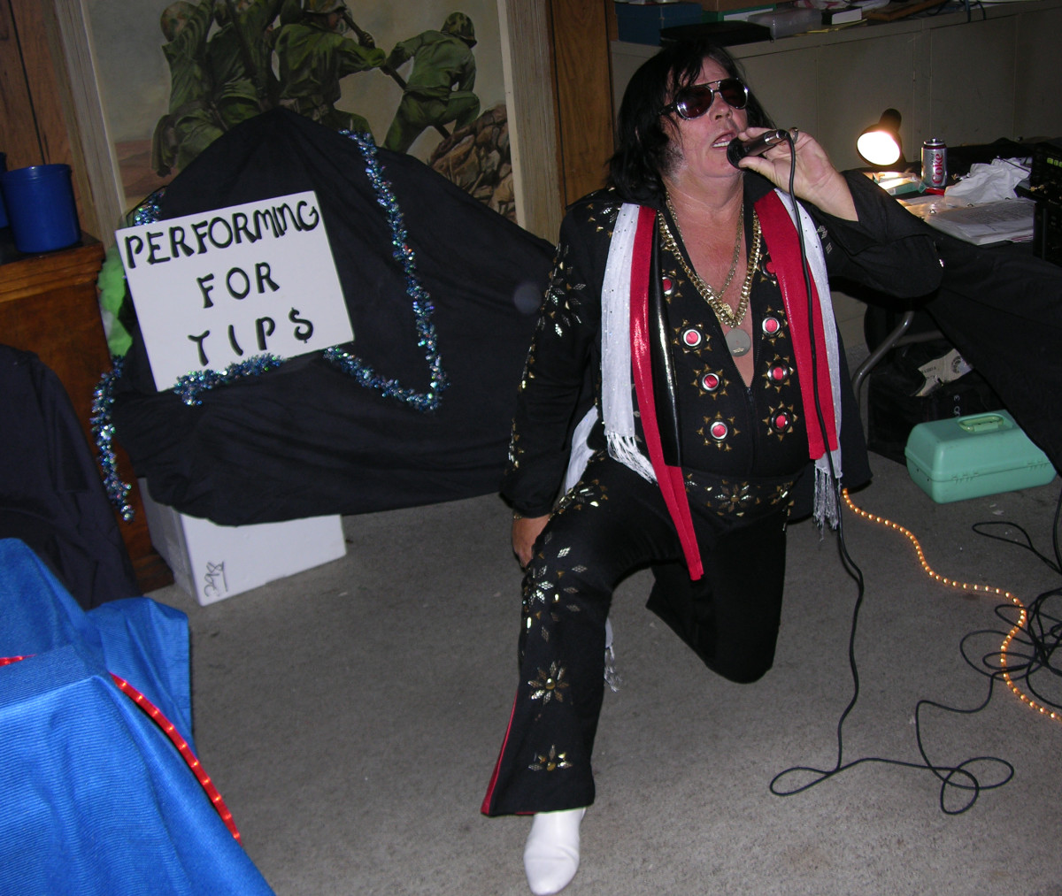  The sign outside the American Legion said, “Free Elvis Tonite.” Who could resist?