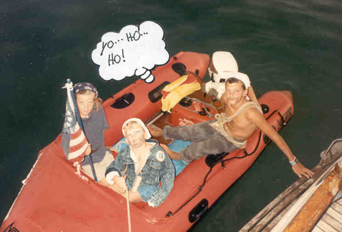 The kids in the seaman's best. Halloween 1989.