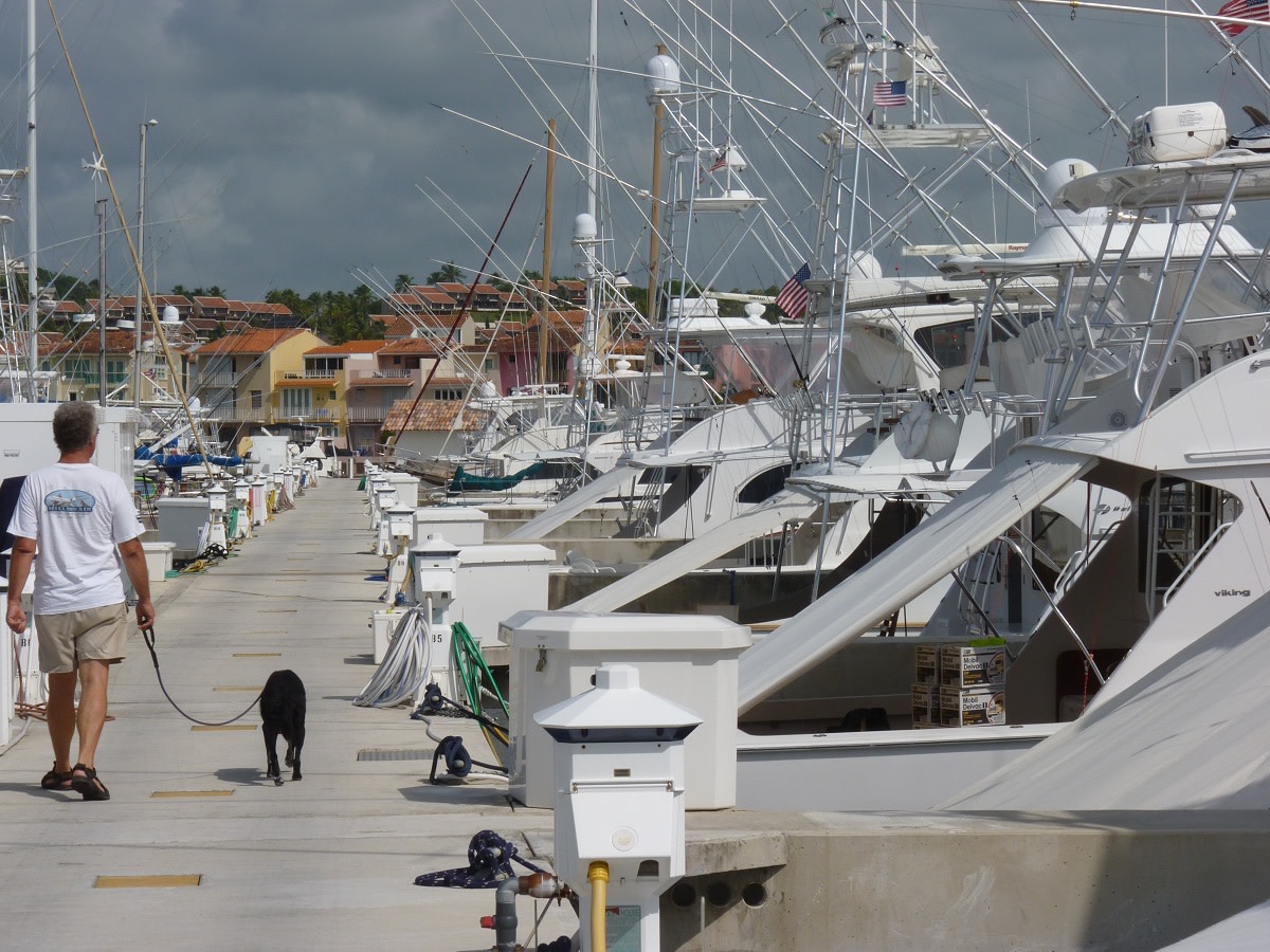 The majority of boats here are powerboats. Large sport fishing boats are most popular, and sailing boats and trawlers less so.