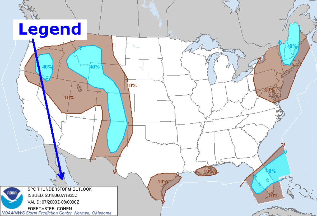 Figure 3: Storm Prediction Center Thunderstorm Outlook.