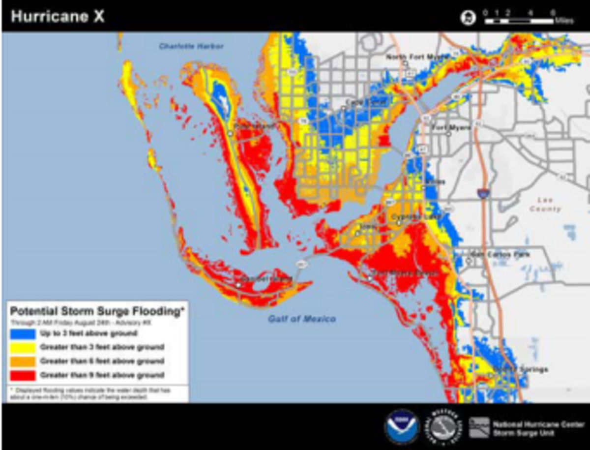 NOAA's new storm surge map.