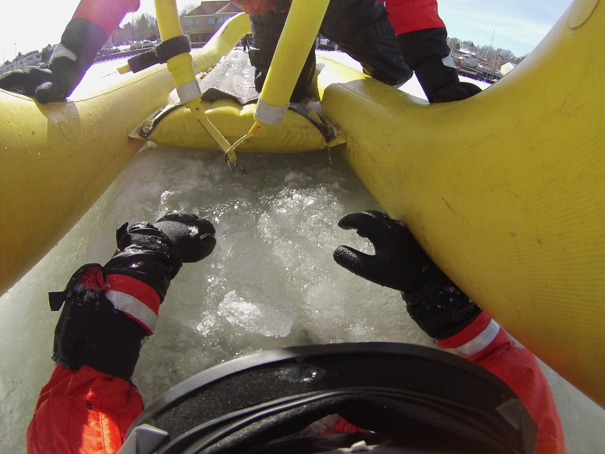 Ice rescue from the eyes of the 'victim'