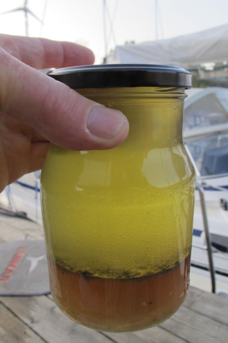 This diesel sample shows some seriously fouled fuel.