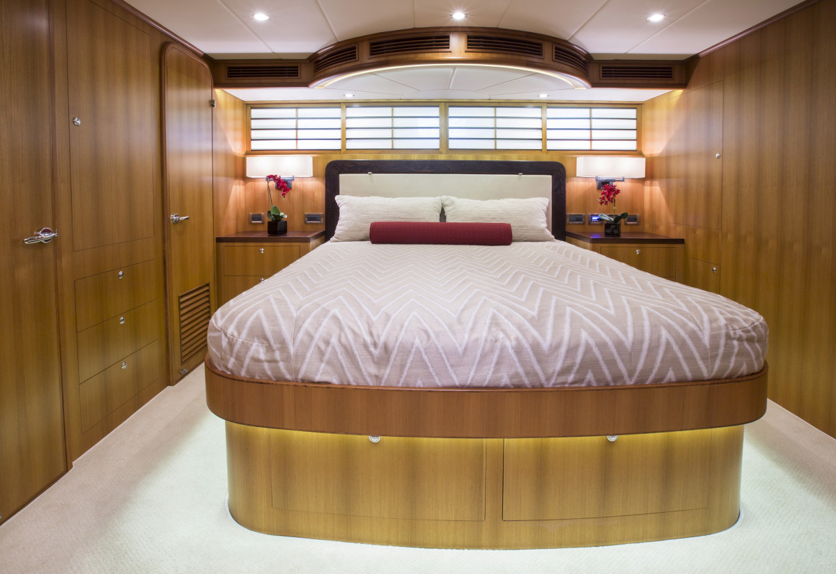 Interiors onboard Outer Reef 63 "Guided Discovery" in Miami, FL.