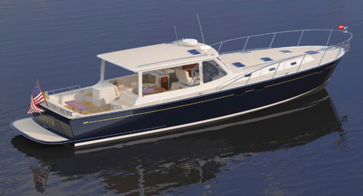 The MJM 50z features the classic look and lines of a true downeast cruiser