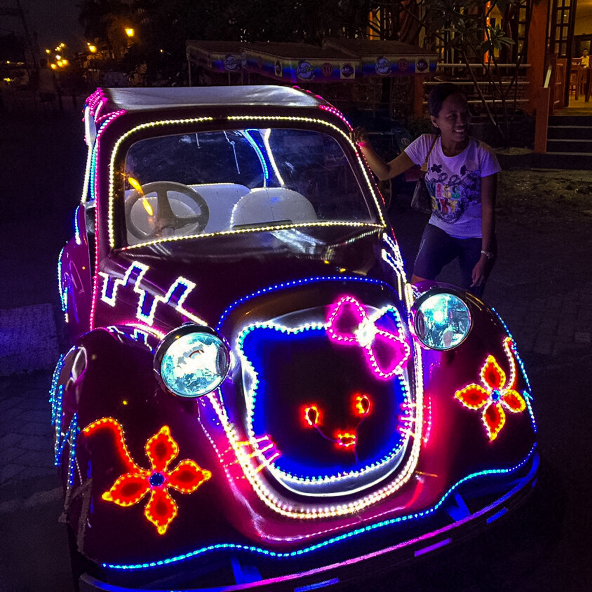 A nighttime festival on wheels in Singapore