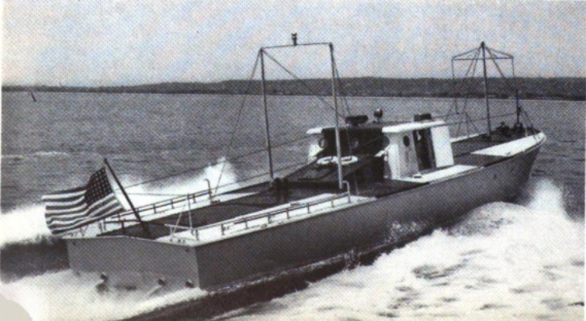Another view of a navy bomb target boat. Either one of these boats could have gone on to become Granma.