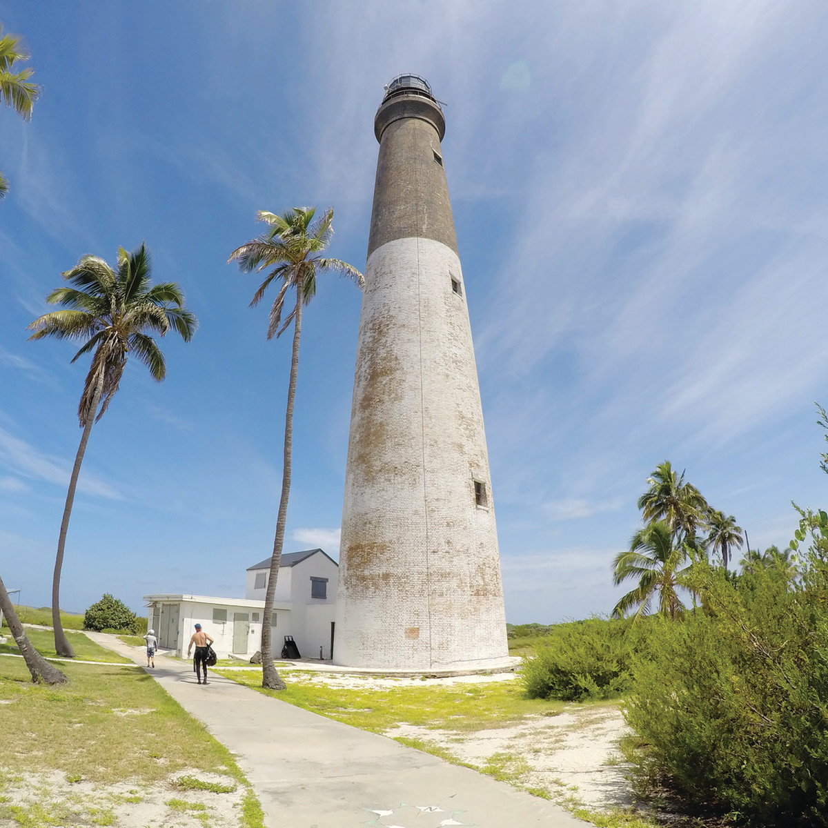 Crystal clear water and beautiful reefs surround the Dry Tortugas Light on Loggerhead Key. 