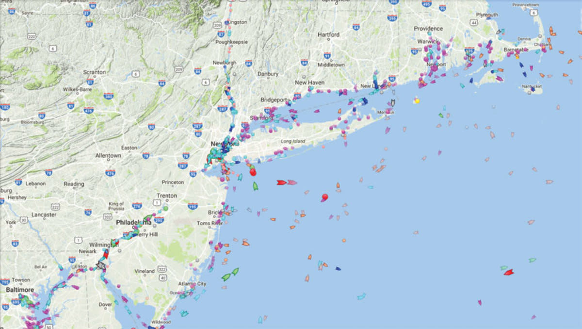 When a commercial ship is dealing with this many AIS targets, they likely aren't paying close attention to you.