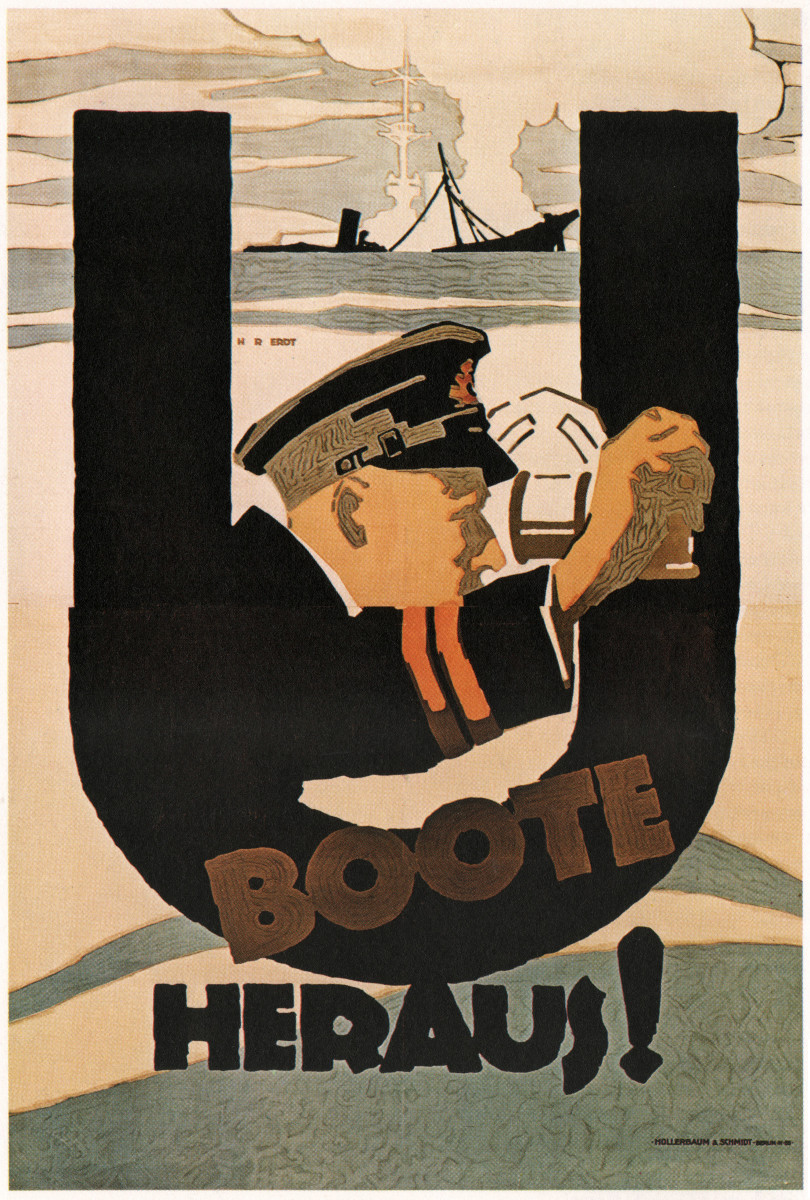 “The boats are out!” boasted a 1917 propaganda poster. Attacks on Allied shipping sank 2,550 vessels. (Fine Art Images / Heritage Images / Getty Images )