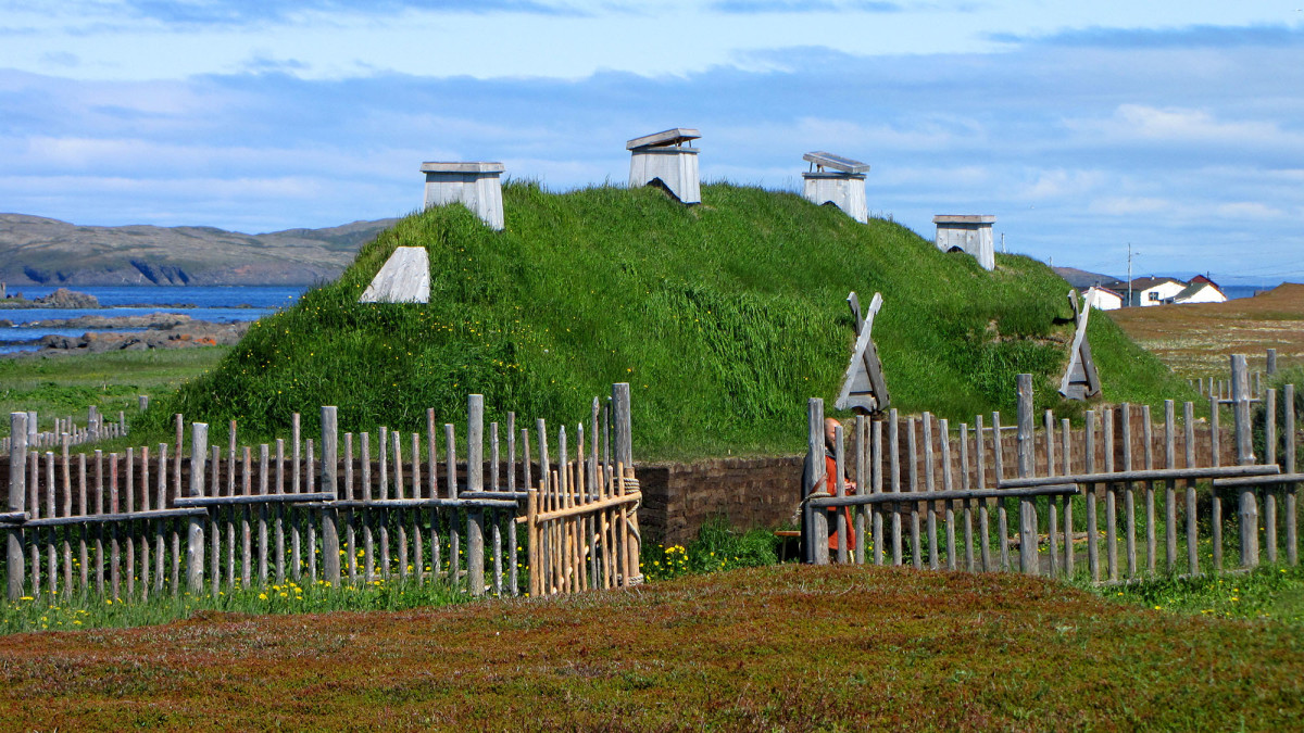  Norse long house recreation, L'Anse aux Meadows, Newfoundland and Labrador, Canada