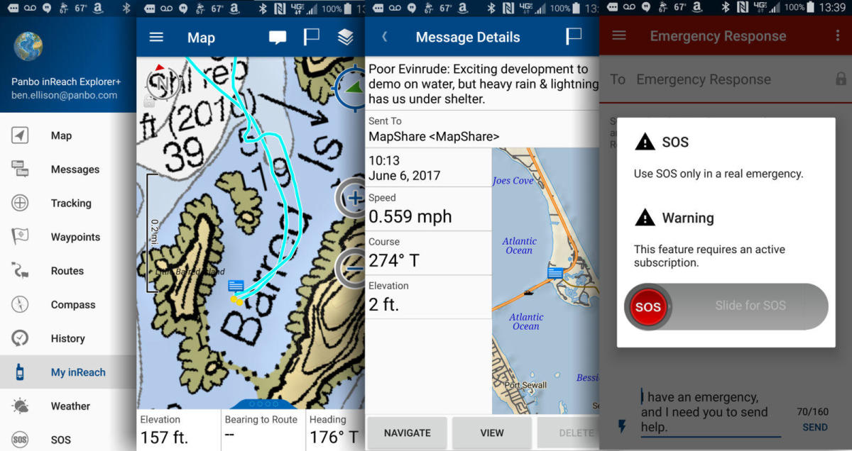 You can connect an iPhone or iPad to the Garmin inReach to utilize its data in conjunction with the Earthmate app.