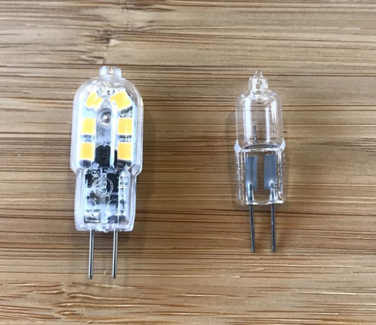 A LED tower bulb replacement for a standard halogen bulb common in many boating light fixtures.