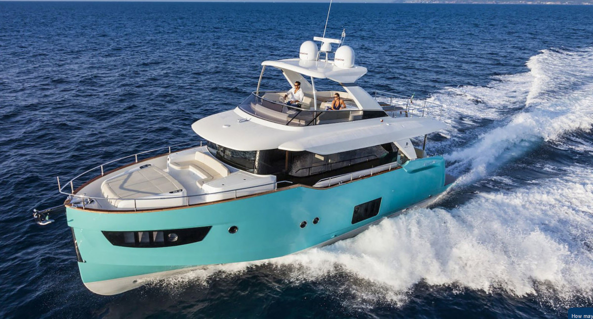 Absolute’s Navetta 58 combines unique exterior lines with Italian luxury and Volvo fuel efficiency.