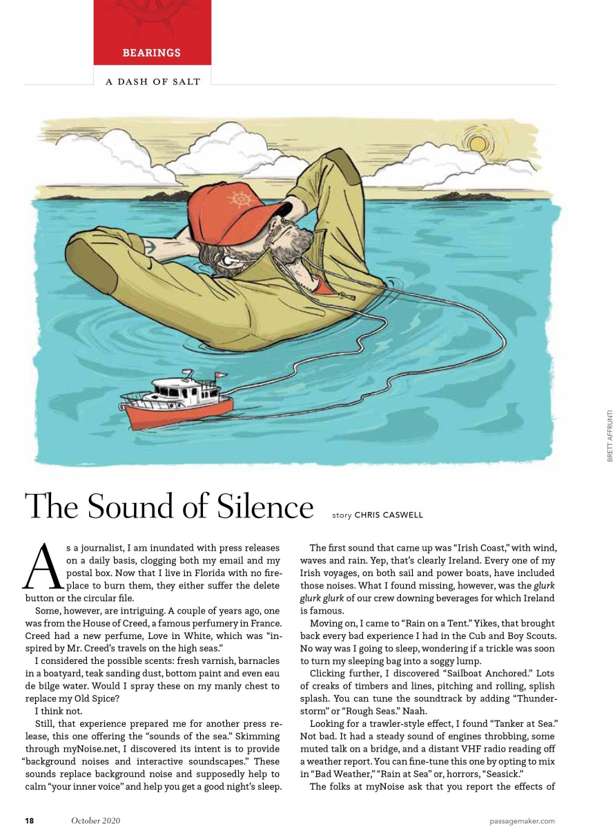 Chris Caswell's 1st Place award winning “A Dash of Salt" column in the Boating Columns category. CLICK HERE TO READ.