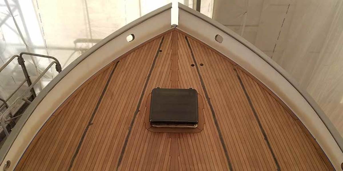This new teak deck should provide 20 years or more of service life and will provide an excellent non-skid surface while enhancing the boat’s appearance. 