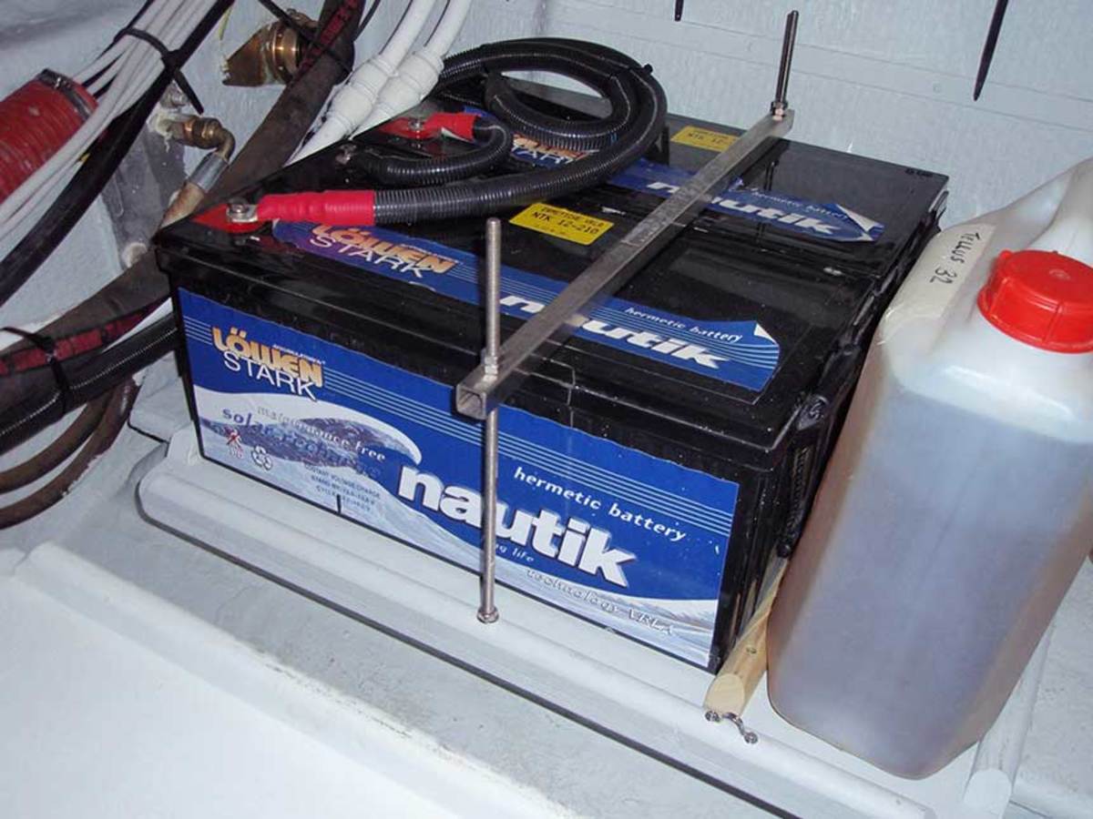 Not only should batteries be properly secured, but wiring should also be checked for security. 