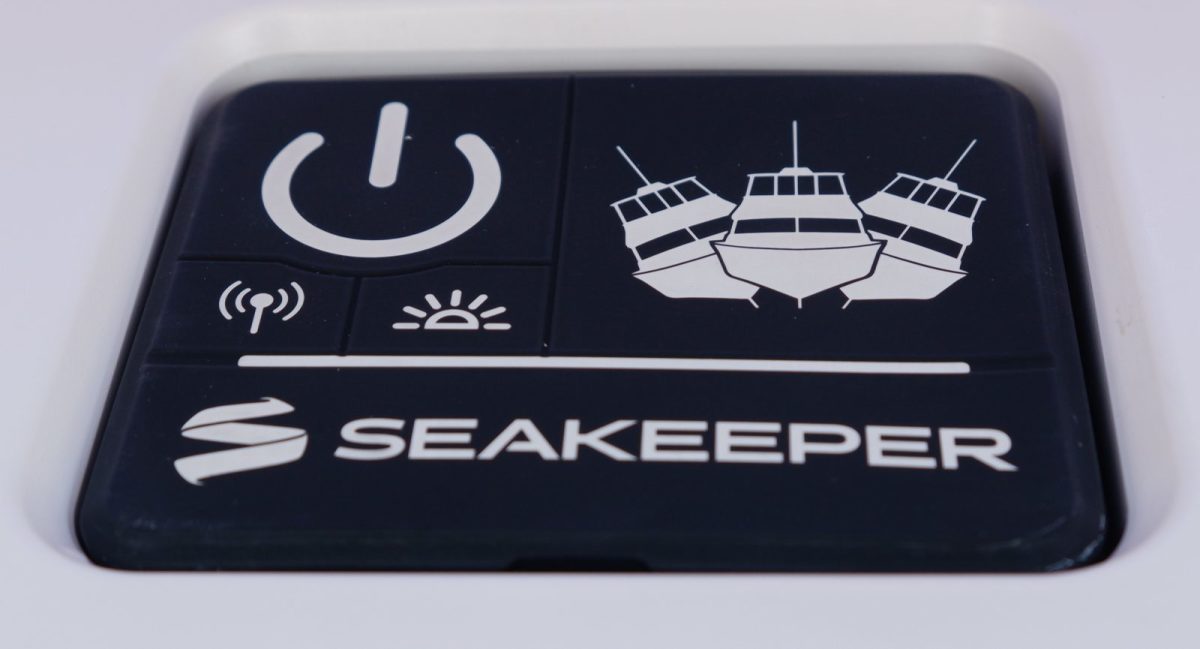 The control panel on top of the Seakeeper 1