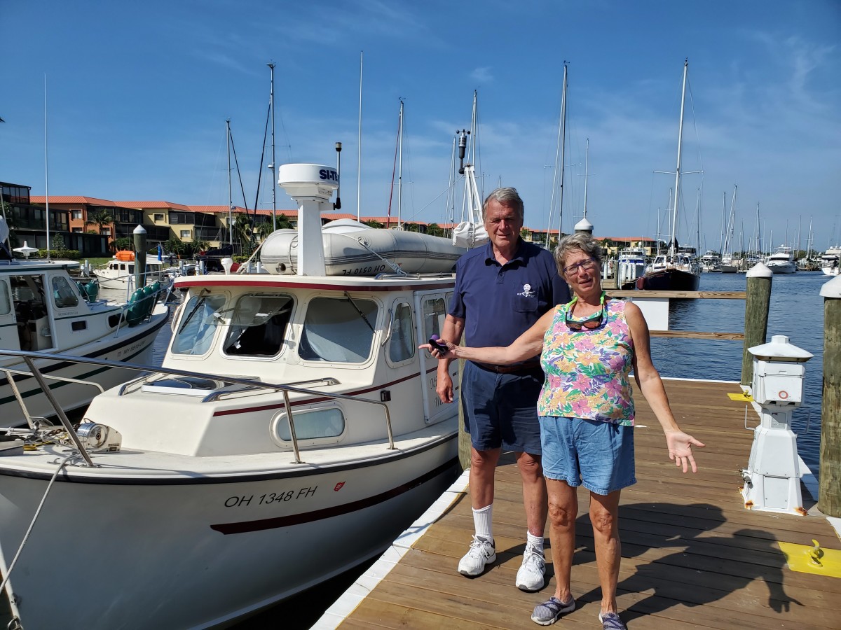 John and Susan Coppedge beside "Mighty Wench"