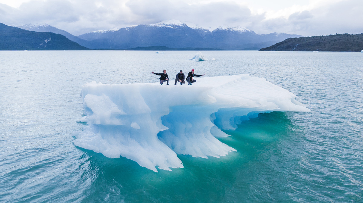 Capt. Jason Halvorsen says his crew’s favorite memories of exploring Patagonia include being able to get aboard icebergs right after they broke off from glaciers, and being in a bay where hundreds of whales gather and play.  