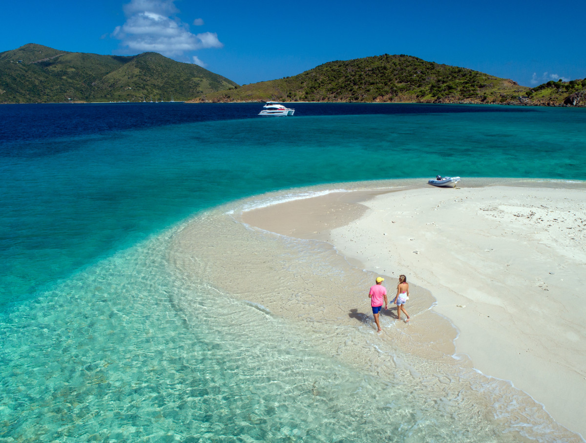 Within “spitting” distance of Jost Van Dyke, the approximately one-acre, uninhabited island named Sandy Spit is a BVI must-see. Nowadays, it’s quite possible you’ll have this gem all to yourself.