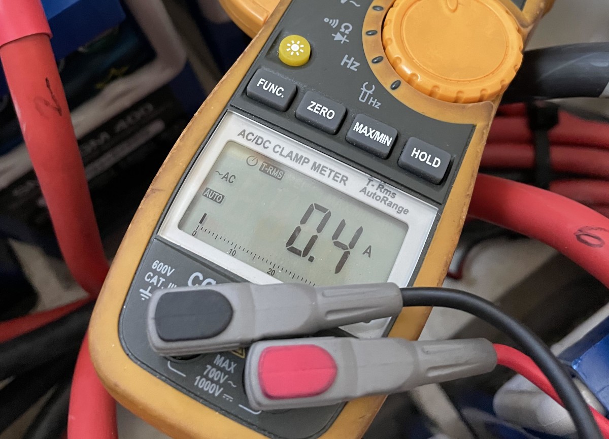 A clamp-style multimeter can be used to calculate parasitic loads and help track down where the amps are going.