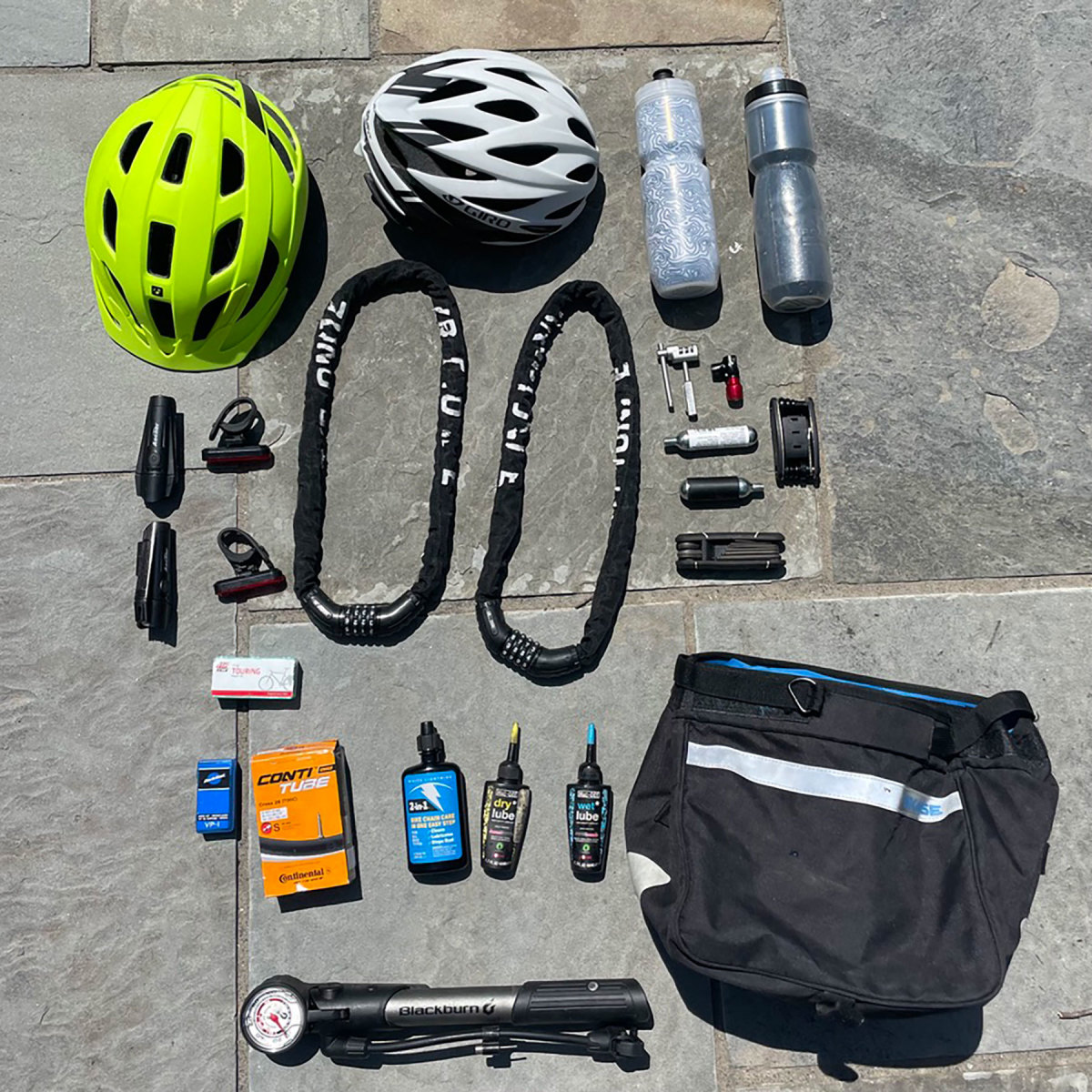 Our basic bike kit for safety and maintenance